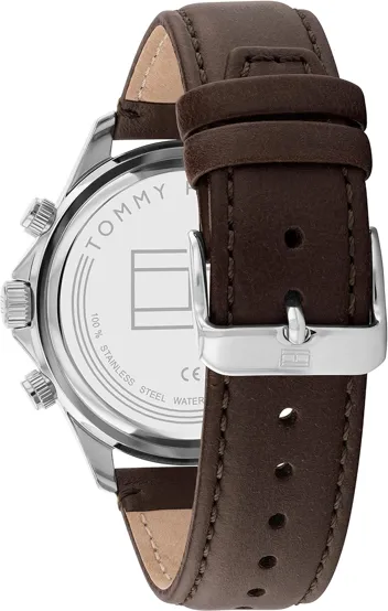 Tommy Hilfiger Stainless Steel Watch w/ Leather Strap