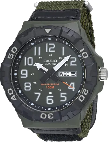 Outdoor 100M Water Resistant Analog Watch with Velco Band