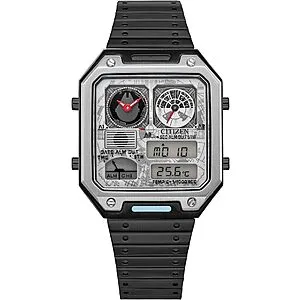 Star Wars Vintage Ana-Digi Quartz Stainless Steel Watch, Rectangular