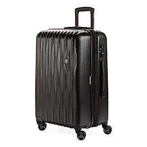 24-Inch SwissGear 7272 Energie Expandable Hardside Luggage With Spinner Wheels and TSA Lock, Black