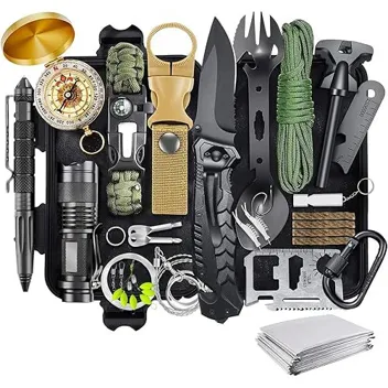 Laufary 30-in-1 Survival Kit with Knife