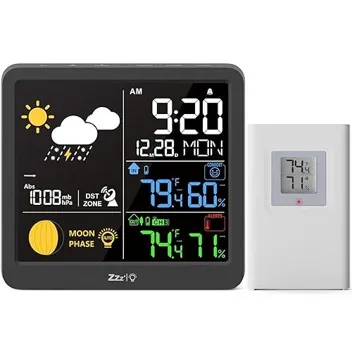 6.69" LCD Wireless Sensor Weather Station w/ Alarm Function