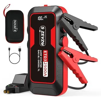 S Zevzo ET03 2500A 74Wh Portable Jump Starter (Up to 8L Gas Engine)