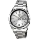 SNXS73 5 Automatic White Dial Stainless-Steel Bracelet Watch