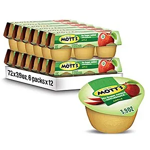 [S&S]: 72-Count 3.9-Oz Mott's No Sugar Added Applesauce