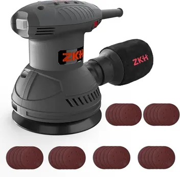 120V 6-Speeds 14000 RPM Random Orbital Sander With 30-Piece Sand Paper Bundle