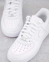 Air Force 1s white on white