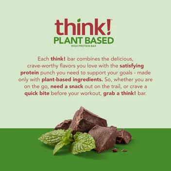 think! Vegan/Plant Based High Protein Bars (10-Count)