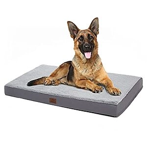 36" Eterish Orthopedic Dog Bed w/ Removable Cover (Grey, Large 36" x 27" x 3")