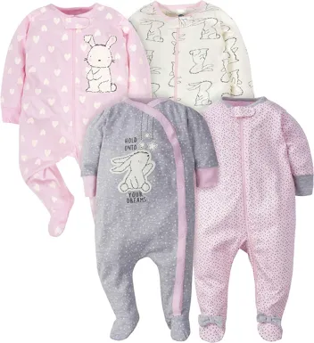 baby-girls Sleep 'N Play Footie