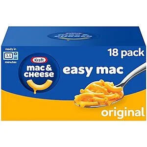 Easy Mac Microwavable Macaroni & Cheese-. 6.7 Oz. Packets- ($.44 ea)-Amazon