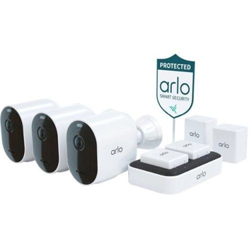 Arlo Pro 4 Spotlight 3-Cam 2K Wireless Security Camera System (12-Pieces)