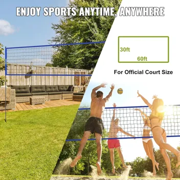 8ft Adjustable Outdoor Volleyball Net System