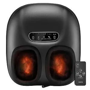 Renpho Electric Shiatsu Foot Massager w/ Heat & Remote (Black)