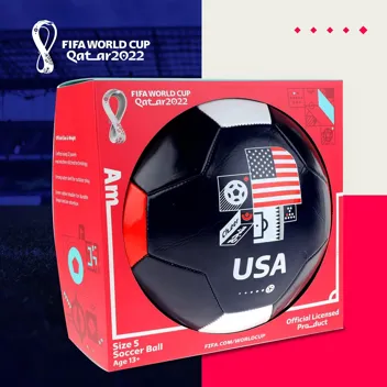 2022 FIFA World Cup Display Soccer Ball (Size 5) w/ Prime