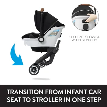 Shyft DualRide Infant Car Seat and Stroller Combo with Carryall Storage