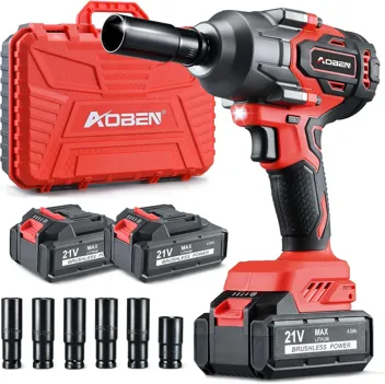 Aoben 1/2" 450ft-lbs Cordless Electric Impact Wrench Kit