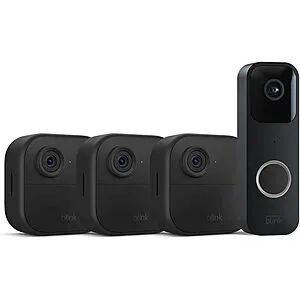 Blink Outdoor Video Doorbell Camera with Sync Module 2, 3-Camera 4th Gen Outdoor System