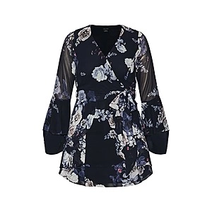 City Gemma Floral Long Sleeve Dress in Mesmerising Fl