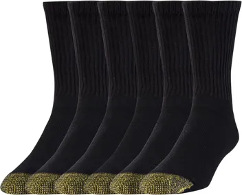 Goldtoe Cotton Blend Athletic Crew Socks (6-Pairs)