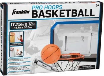 Sports Over the Door Indoor Basketball Hoop - Kids Mini Hoop for Bedroom - Steel Rim Mini Hoop - Includes Ball and Pump - Red Light Up