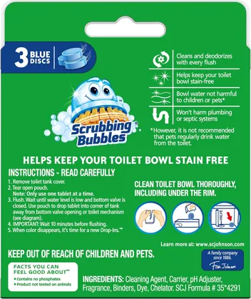 Bubbles Toilet Continuous Clean Drop-InsToilet Bowl Tablets (5-Count)