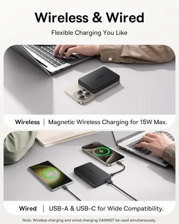 10000mAh Qi2 15W Wireless Charging Power Bank