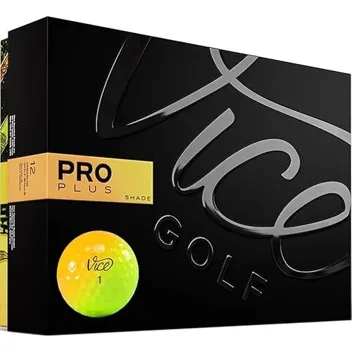 Vice Pro Plus 12-Count LImited Edition Golf Balls (Shade Yellow Orange)