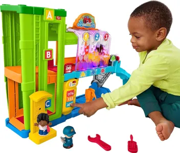 Little People Kids' Light-Up Smart Stages Learning Garage Playset