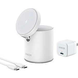 MagGo Magnetic 2-in-1 Wireless Charger for iPhone and iPods MagSafe - White BestBuy