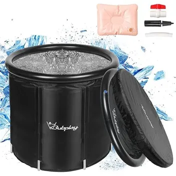 Bubplay 105-Gallon XL Inflatable Ice bath with Lid