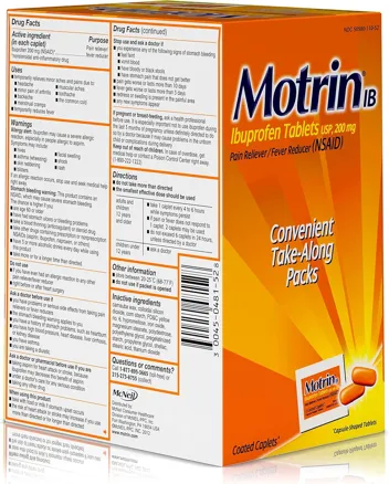 Motrin IB Ibuprofen 200mg Tablets (100-Count)