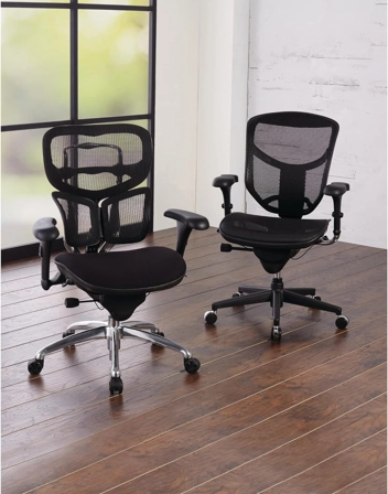 WorkPro Quantum 9000 Series Ergonomic Mid-Back Mesh/Mesh Chair, Black