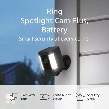 Ring Spotlight Cam Plus 1080p Color Night Vision Security Camera (Battery)