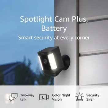 Ring Spotlight Cam Plus 1080p Color Night Vision Security Camera (Battery)