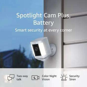 Ring Spotlight Cam Plus 1080p Color Night Vision Security Camera (Battery)