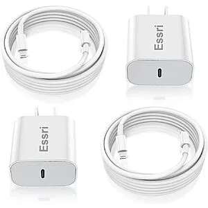2Pack Type C Fast Wall Charger Block with USB C to Lightning Cable for iPhone 14/13/12/11/Plus/Pro