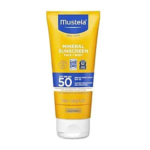 [S&S]: 3.4-Oz Baby Mineral Sunscreen Lotion SPF 50 Broad Spectrum