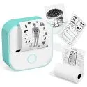 Memoqueen T02 Bluetooth Thermal Mini Sticker Printer with 1 Roll