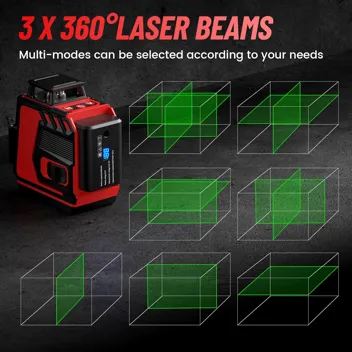 16-Line 200ft 4x360 Green Cross Line Laser Level