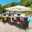 Costway Rattan Patio Furniture Set (8-Piece)