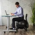 52cm Classic Balance Ball Premium Ergonomic Stability Ball Chair (Black)