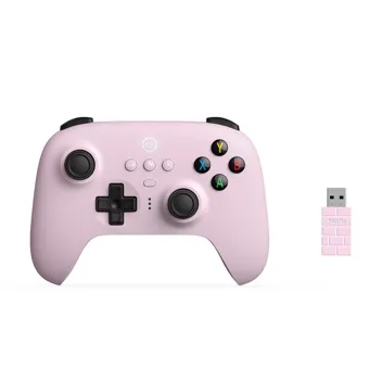 8BitDo Ultimate 2.4g Wireless Controller w/ Charging Dock (Mobile & PC, Pastel Pink)