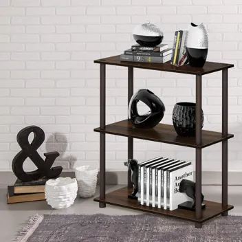 3-Tier Turn-N-Tube Display Rack (French Oak Grey/Black, 11.42"D x 23.58"W x 29.49"H)