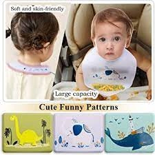 Silicone Baby Bibs Easily Clean w/