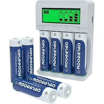 8x Rechargeable Ni-MH 3300mAh AA Batteries with Smart AA/AAA Battery Charger