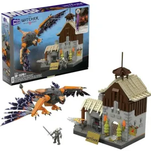 1170-Piece Mega The Witcher Geralt's Griffin Hunt LED Light-Up Building Set