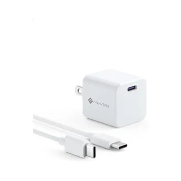 Novoo 30W USB-C GaN Wall Charger with 6.6ft Cable