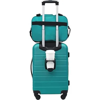 20in 3-in-1 Teal Spinner Smart Luggage w/USB Port (2-Piece)