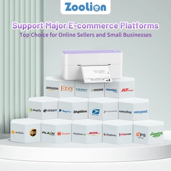 Zoolion Bluetooth 4x6 Thermal Shipping Label Printer